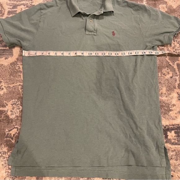 Polo by Ralph Lauren Men's Green Polo Shirt - Picture 4 of 4
